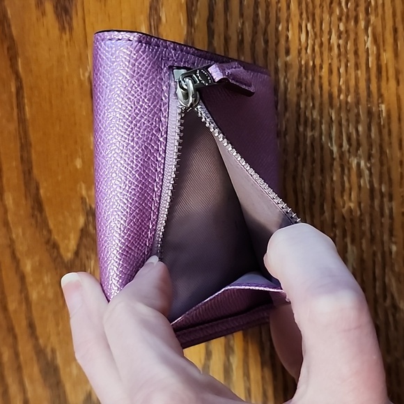 Coach Mini Sierra Silver Metallic Lilac Purse and Wallet Set - Picture 12 of 12